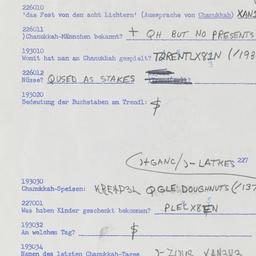 Western questionnaire, answ...