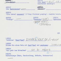 Western questionnaire, answ...