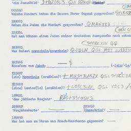 Western questionnaire, answ...