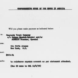Invoice for reimbursement o...