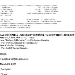 Announcements, 2003-03-25. ...