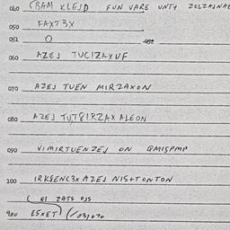 Eastern questionnaire, answ...