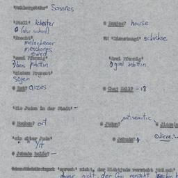 Western questionnaire, answ...