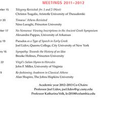 Schedules, Classical Civili...
