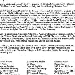 Announcements, 2001-02-15. ...