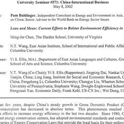Minutes, 2002-05-08. China:...