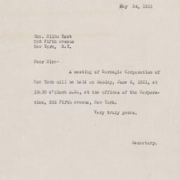 Board Meeting, 6/6/1921