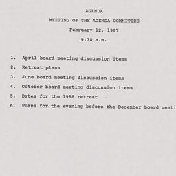 Agenda Committee