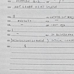 Eastern questionnaire, answ...