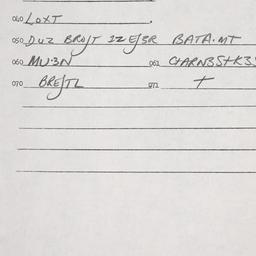 Eastern questionnaire, answ...