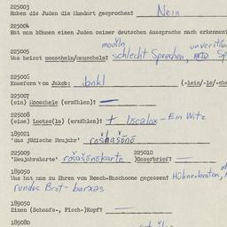 Western questionnaire, answ...
