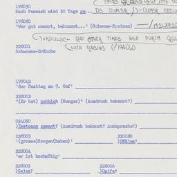 Western questionnaire, answ...