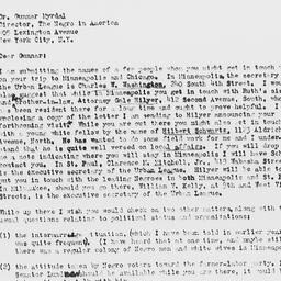 Letter from Ralph J. Bunche...