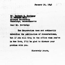 Letter from Charles Dollard...