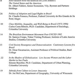 Schedules, Brazil, seminar ...