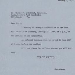 Board Meeting, 1/21/1937