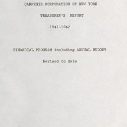Treasurer's Report, 194...