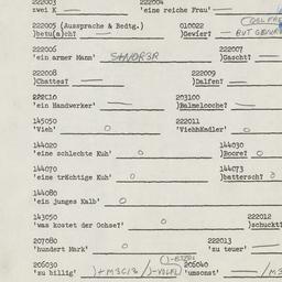 Western questionnaire, answ...