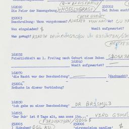 Western questionnaire, answ...