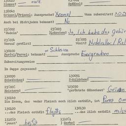 Western questionnaire, answ...
