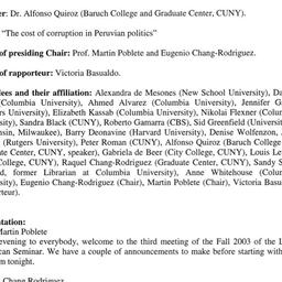 Minutes, 2003-11-06. Latin ...