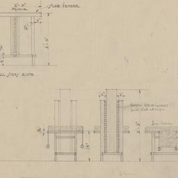 Table, chair elevations