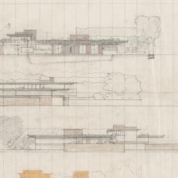 Three elevations [with sect...