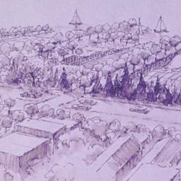 Aerial perspective drawing.