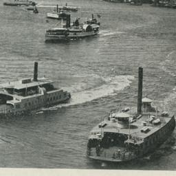 New York Harbor from Bridge...