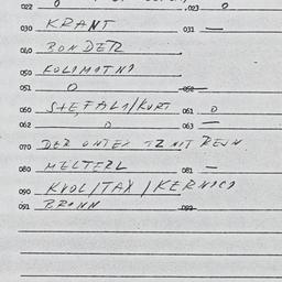 Eastern questionnaire, answ...