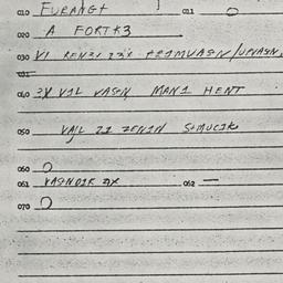 Eastern questionnaire, answ...