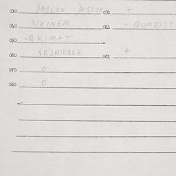 Eastern questionnaire, answ...