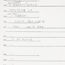 Eastern questionnaire, answ...