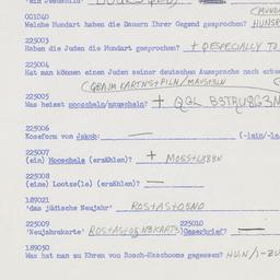 Western questionnaire, answ...