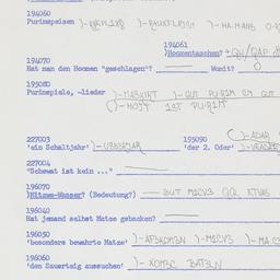Western questionnaire, answ...