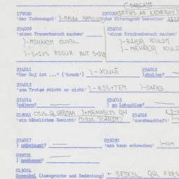 Western questionnaire, answ...