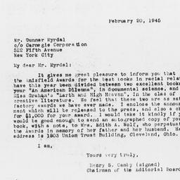 Letter from Henry S. Canby ...