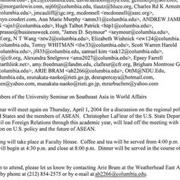 Announcements, 2004-04-01. ...