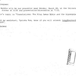 Announcements, 2005-03-28. ...