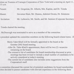 Committee on Trustee Meetings