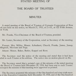 Board Meeting, 3/21/1935
