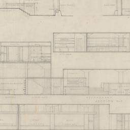 First floor sections, eleva...