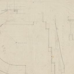Curved walk plan, elevation