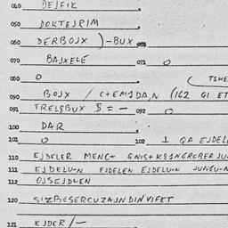 Eastern questionnaire, answ...