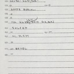 Eastern questionnaire, answ...
