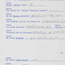 Western questionnaire, answ...