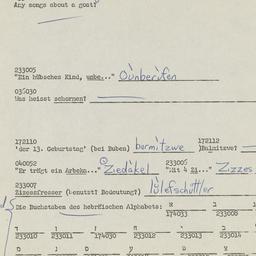 Western questionnaire, answ...