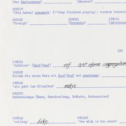 Western questionnaire, answ...