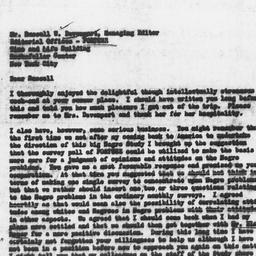 Letter from Gunnar Myrdal t...