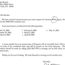 Correspondence, 2001-06-05....